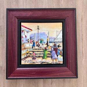Original Gaynor (SA Born 1947) OIL PAINTING, District 6, Signed, Framed, 26”x26”